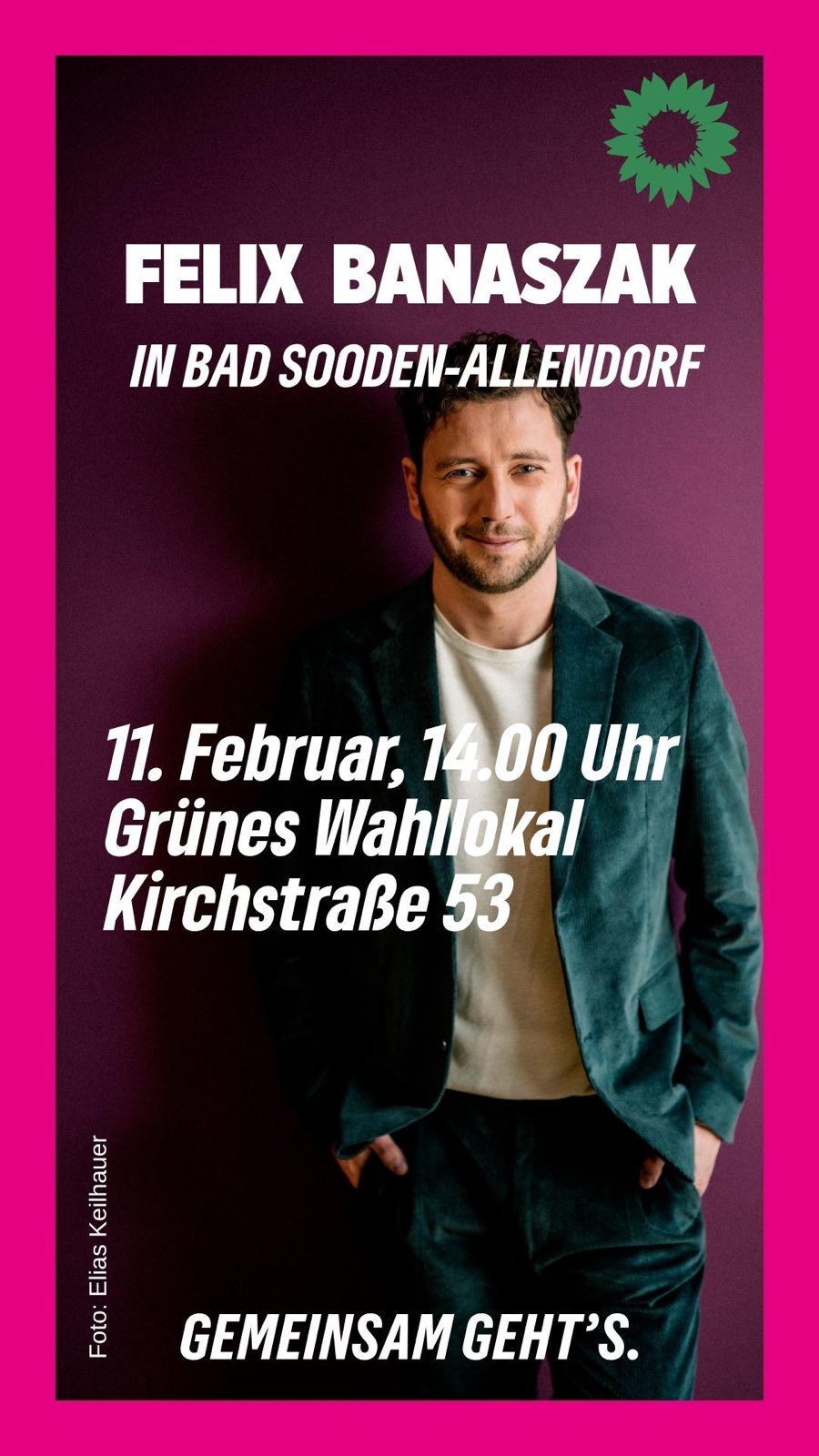 Eröffnung des Wahllokals mit Felix Banaszak