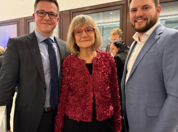 Freuen sich über einen gelungenen Abend der Kultur: Sebastian Loll, Erika Heinitz und Felix Martin (v.l.n.r.)